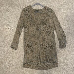 rag & bone Brown Leopard Print Blouse